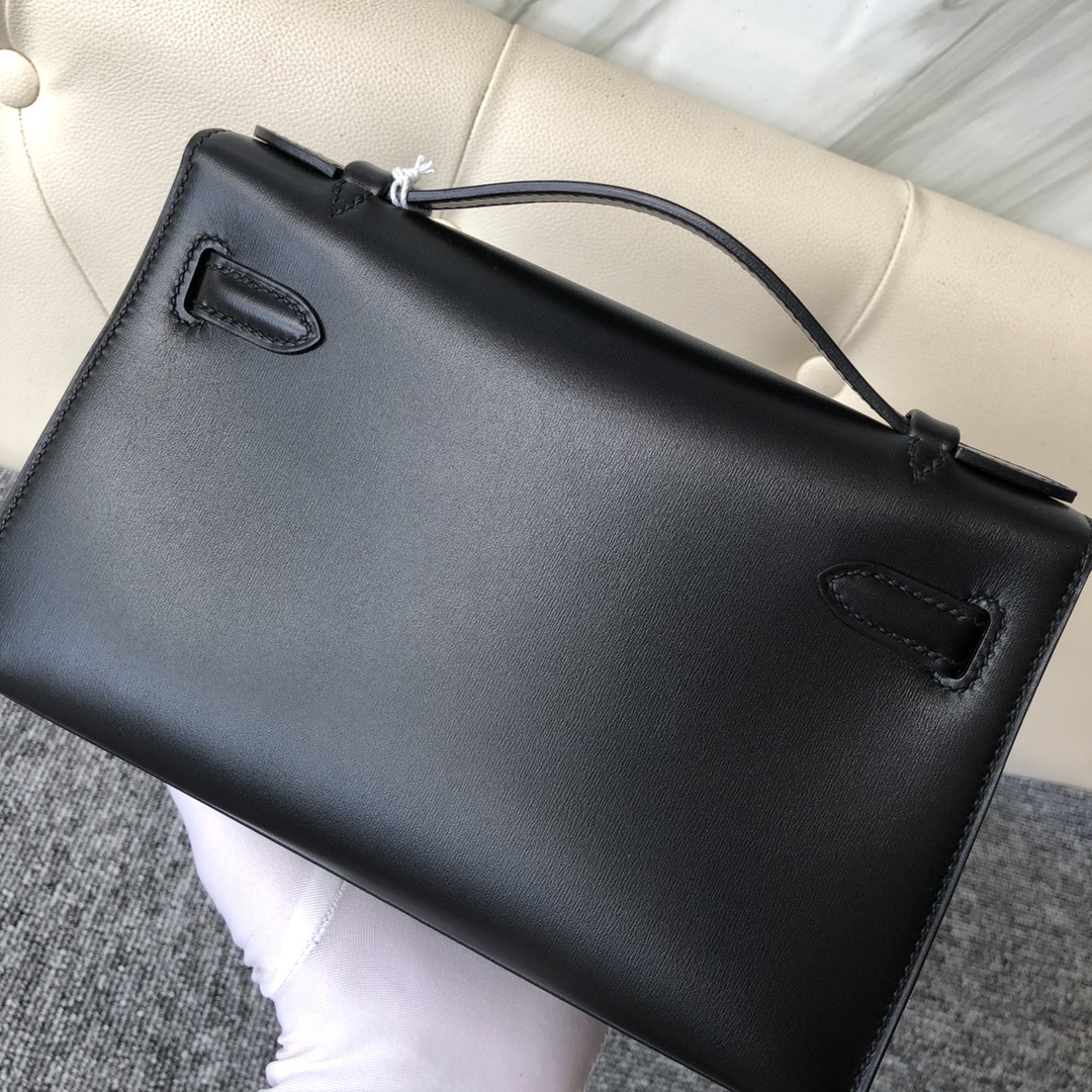 에르메스 미니 켈리백22 블랙 은장